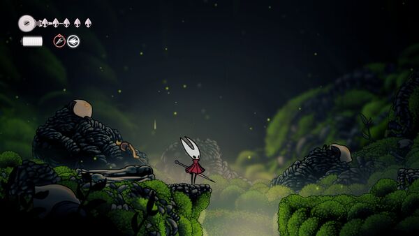Un trou qui ramène à la zone de départ dans Hollow Knight: Silksong